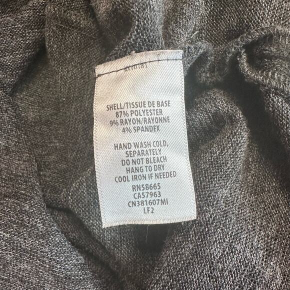 Caslon Gray Heathered Cowl Neck Knit Sweater Womens Small Pullover Lightweight - Picture 5 of 5